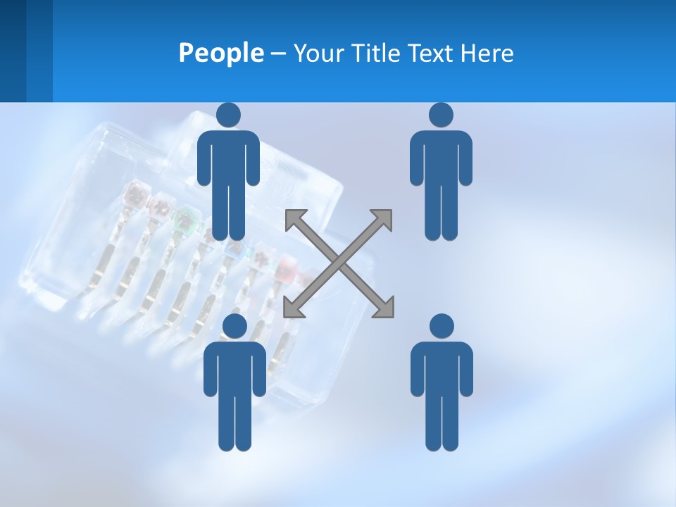A Group Of Toothbrushes In A Plastic Case On A Blue Background PowerPoint Template