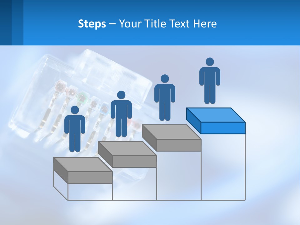 A Group Of Toothbrushes In A Plastic Case On A Blue Background PowerPoint Template