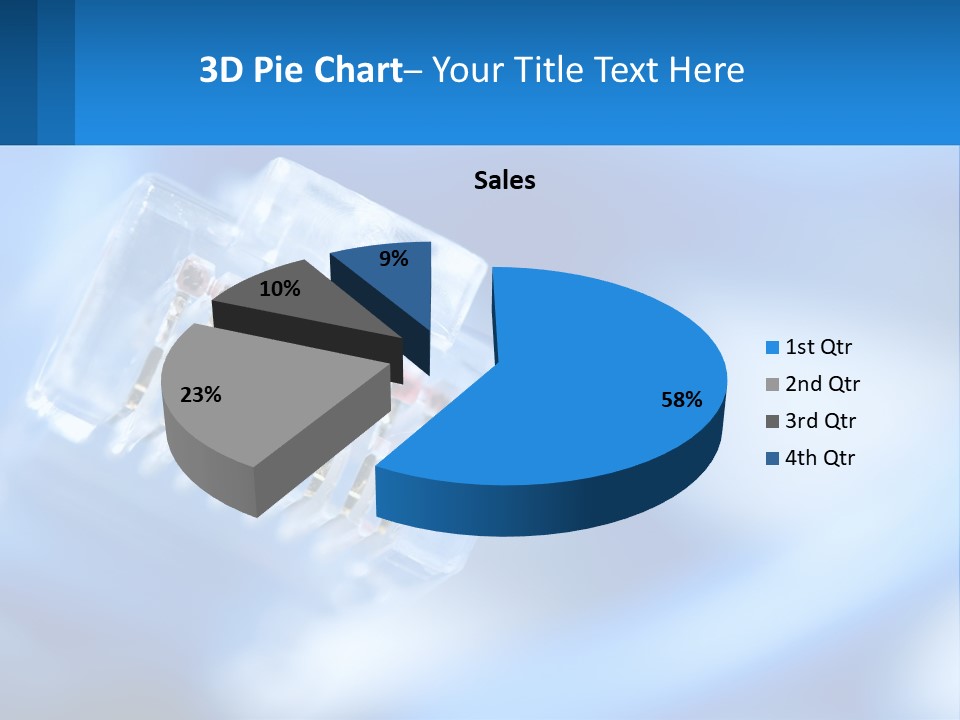 A Group Of Toothbrushes In A Plastic Case On A Blue Background PowerPoint Template