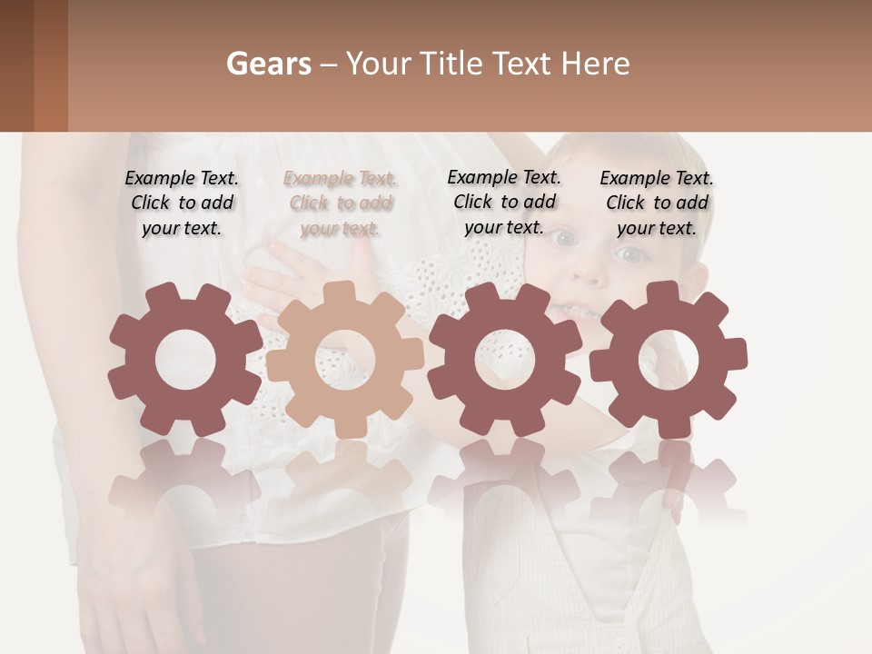 A Woman Holding A Baby In Her Arms PowerPoint Template