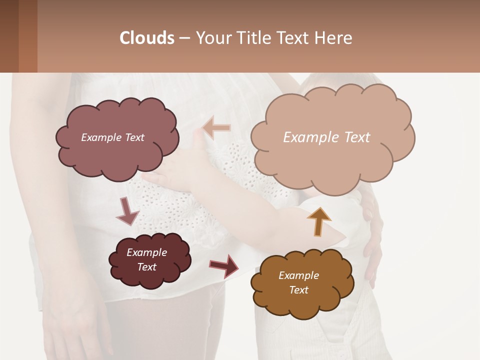 A Woman Holding A Baby In Her Arms PowerPoint Template