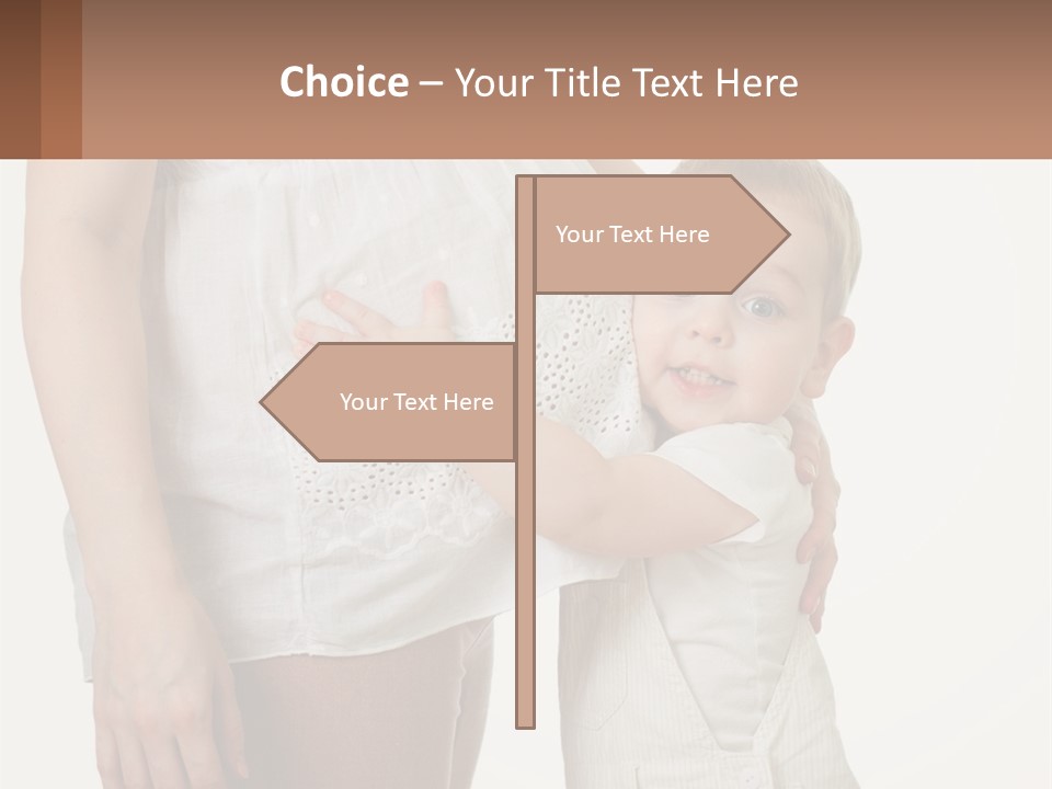 A Woman Holding A Baby In Her Arms PowerPoint Template