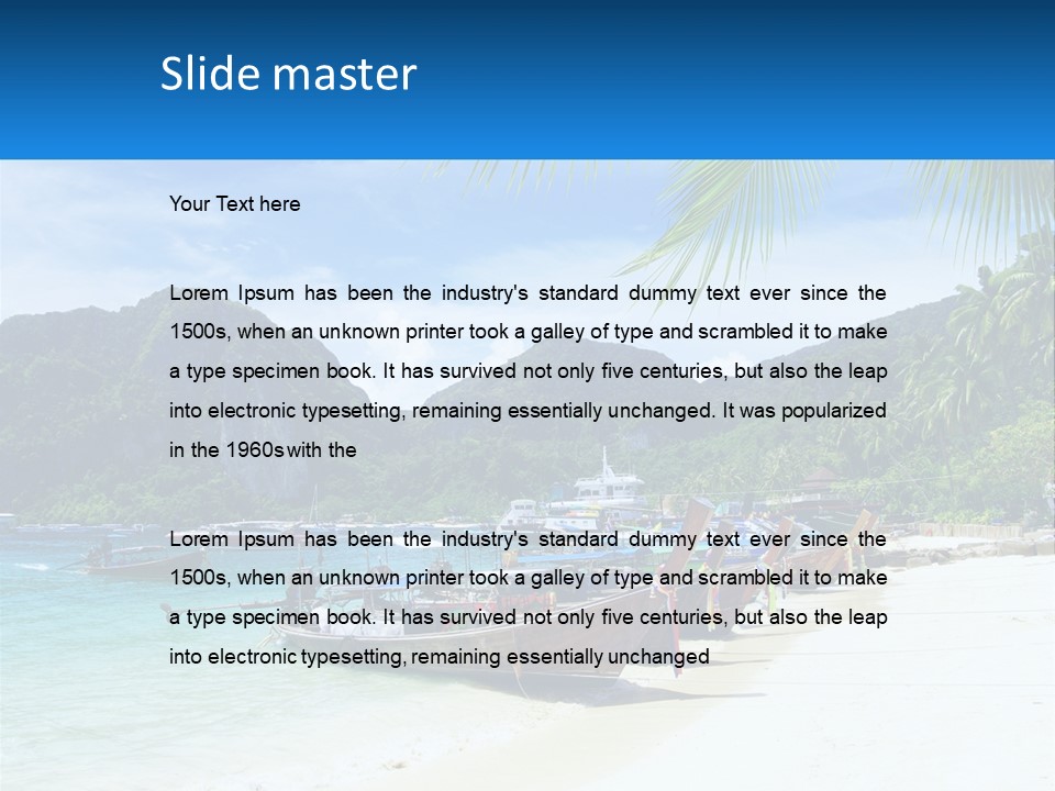 A Group Of Boats Sitting On Top Of A Sandy Beach PowerPoint Template