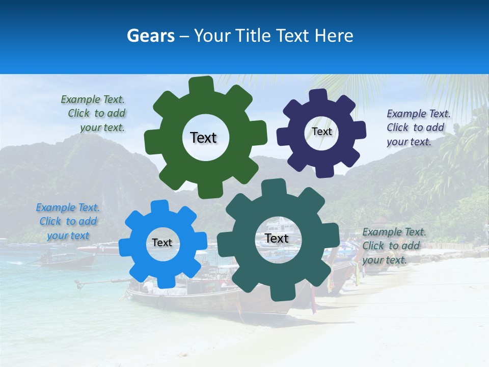 A Group Of Boats Sitting On Top Of A Sandy Beach PowerPoint Template