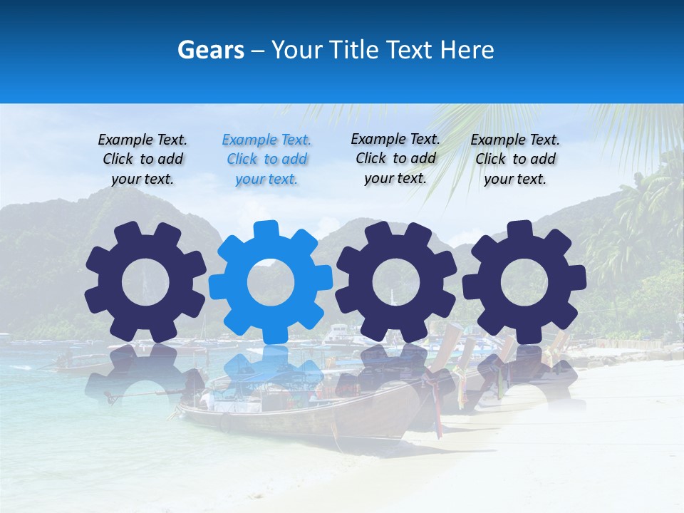 A Group Of Boats Sitting On Top Of A Sandy Beach PowerPoint Template