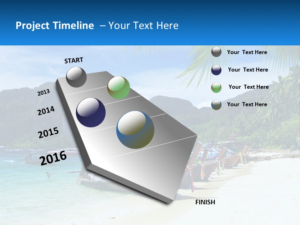 A Group Of Boats Sitting On Top Of A Sandy Beach PowerPoint Template