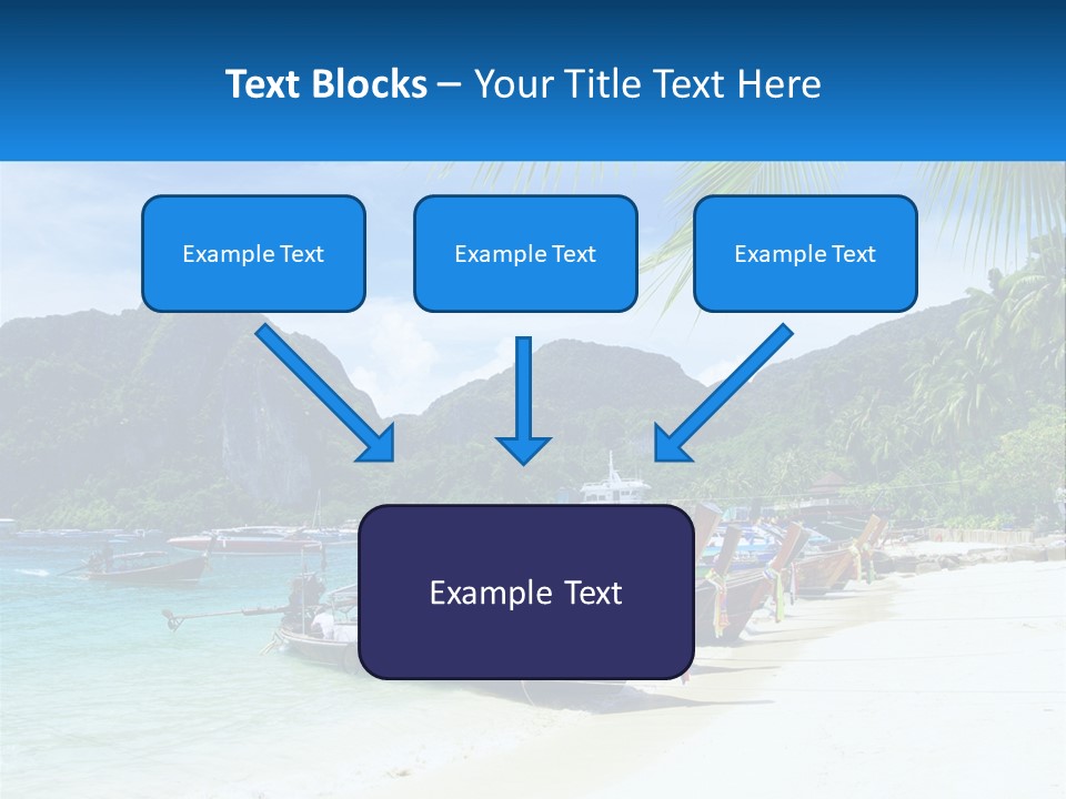 A Group Of Boats Sitting On Top Of A Sandy Beach PowerPoint Template