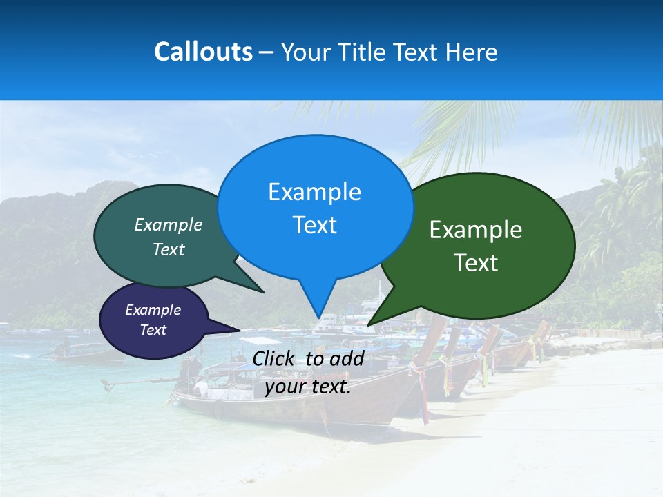 A Group Of Boats Sitting On Top Of A Sandy Beach PowerPoint Template