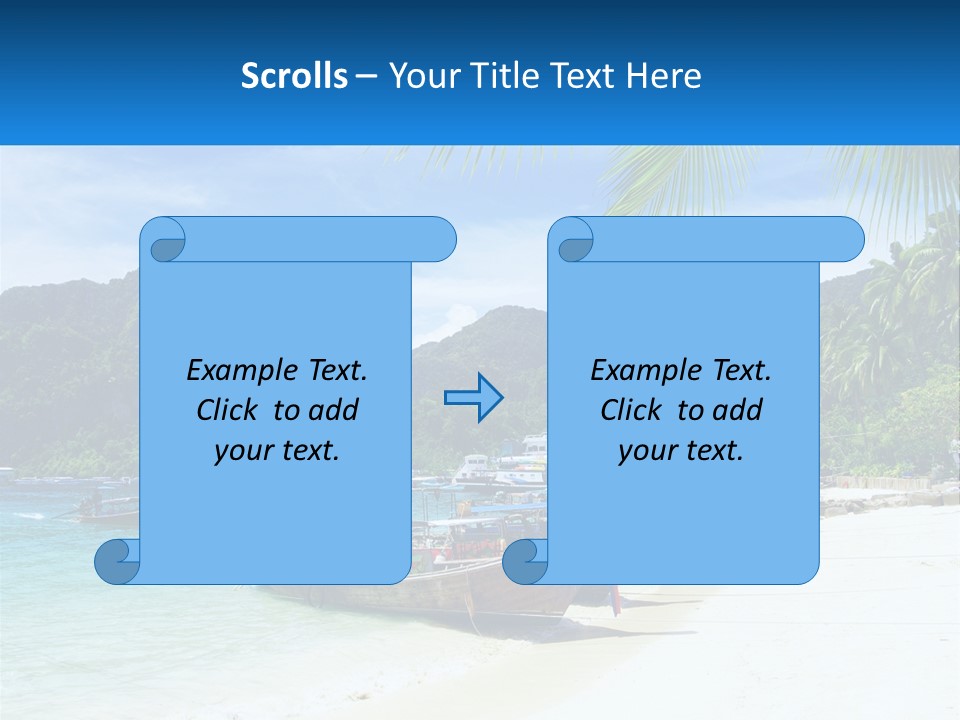A Group Of Boats Sitting On Top Of A Sandy Beach PowerPoint Template
