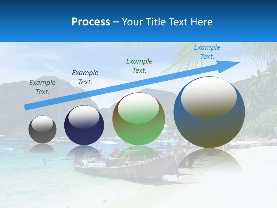 A Group Of Boats Sitting On Top Of A Sandy Beach PowerPoint Template