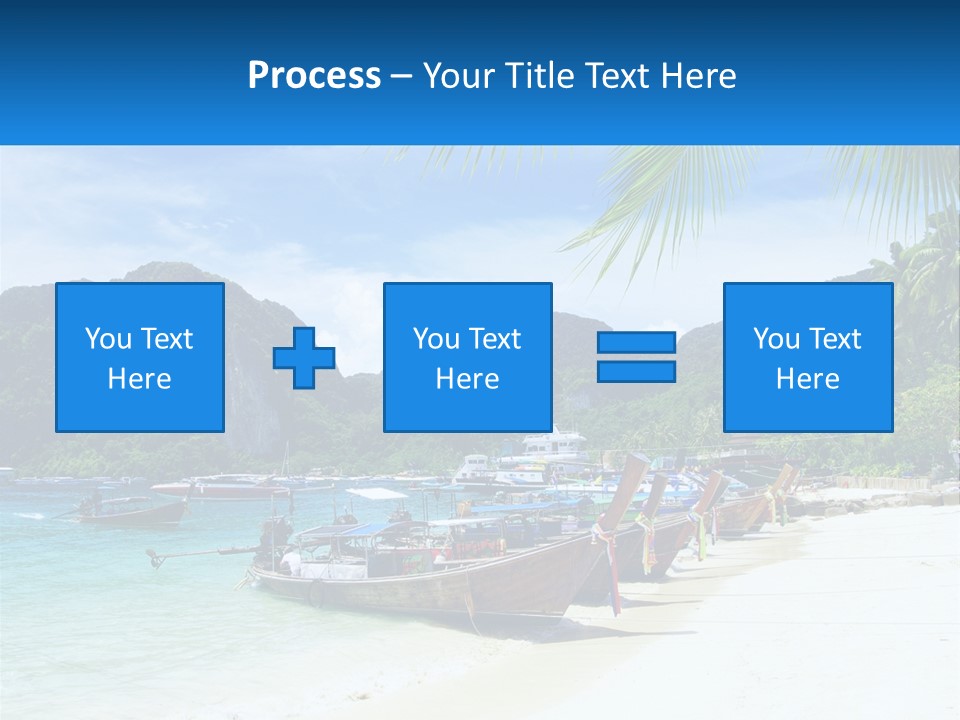 A Group Of Boats Sitting On Top Of A Sandy Beach PowerPoint Template