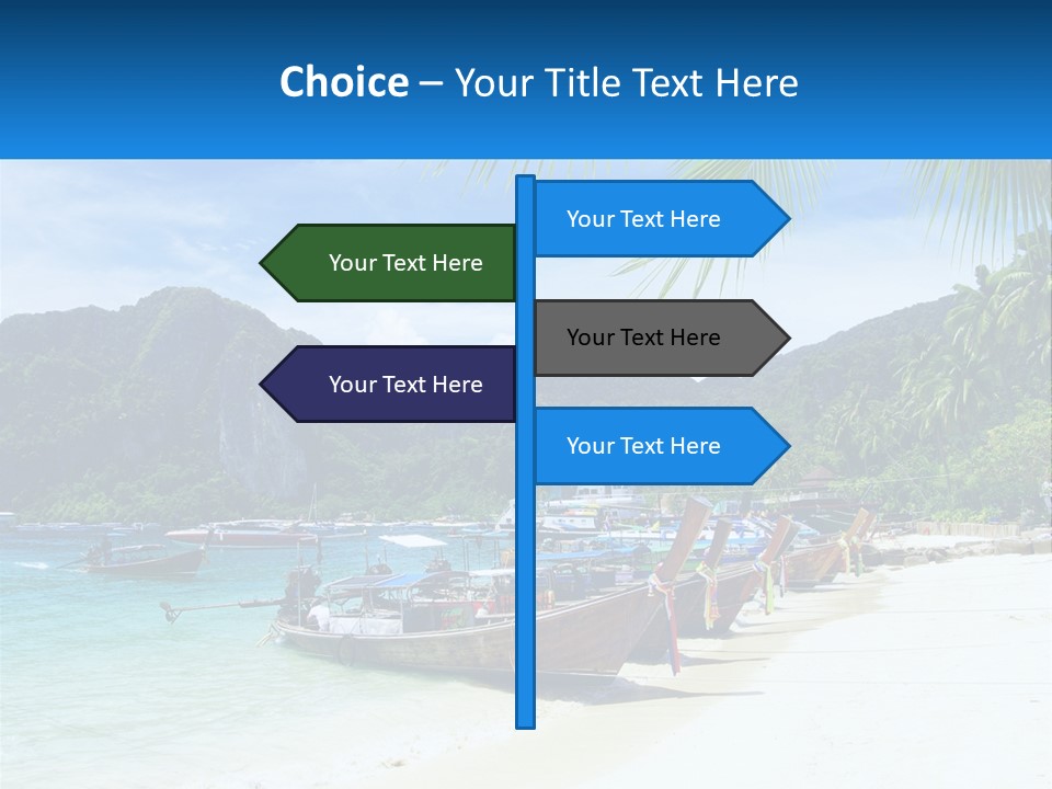 A Group Of Boats Sitting On Top Of A Sandy Beach PowerPoint Template