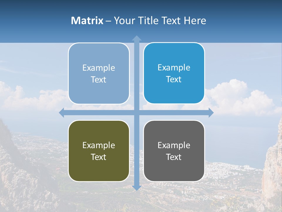 A Scenic View Of A City And The Ocean PowerPoint Template