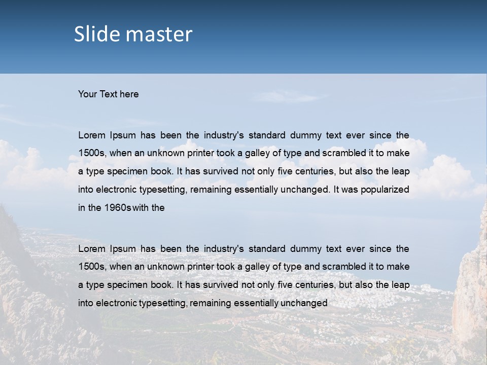A Scenic View Of A City And The Ocean PowerPoint Template