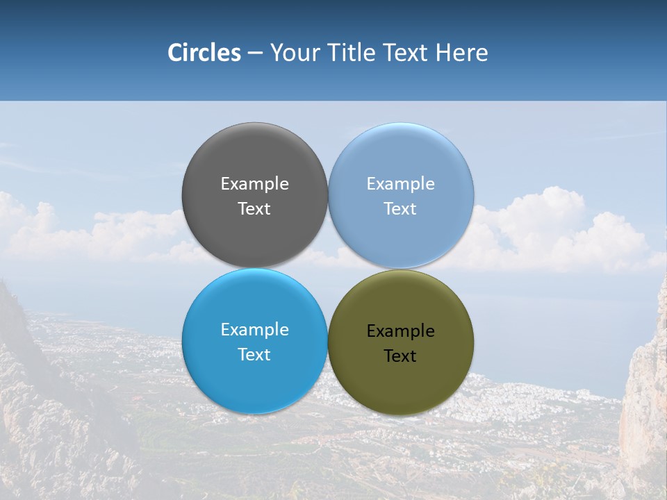 A Scenic View Of A City And The Ocean PowerPoint Template