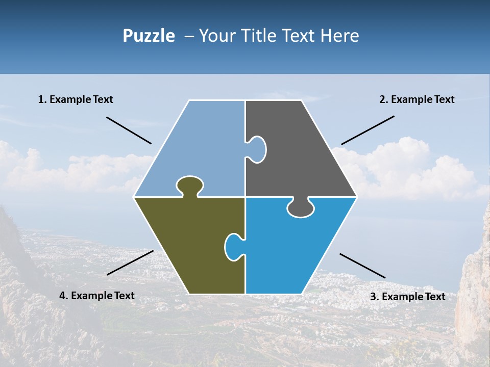 A Scenic View Of A City And The Ocean PowerPoint Template