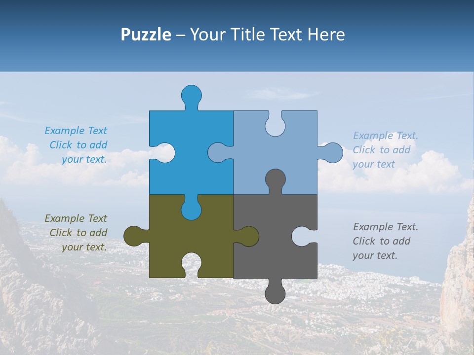 A Scenic View Of A City And The Ocean PowerPoint Template