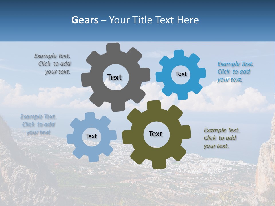 A Scenic View Of A City And The Ocean PowerPoint Template