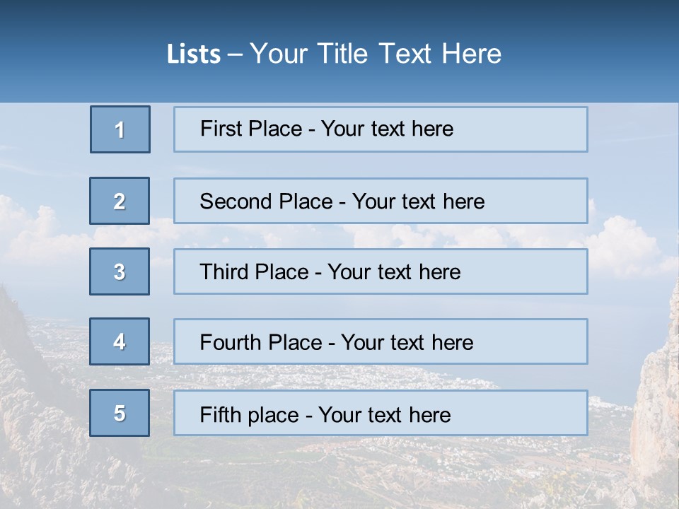 A Scenic View Of A City And The Ocean PowerPoint Template
