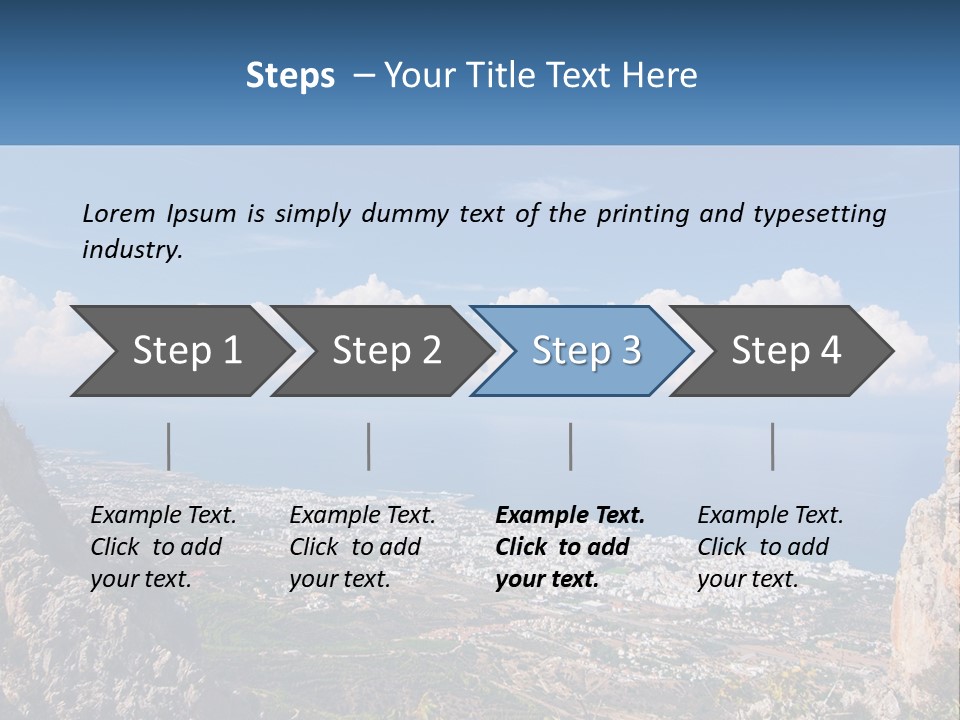 A Scenic View Of A City And The Ocean PowerPoint Template