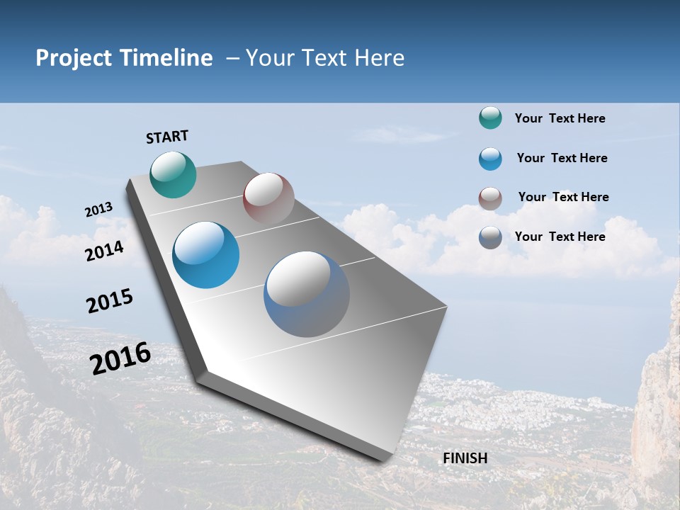 A Scenic View Of A City And The Ocean PowerPoint Template
