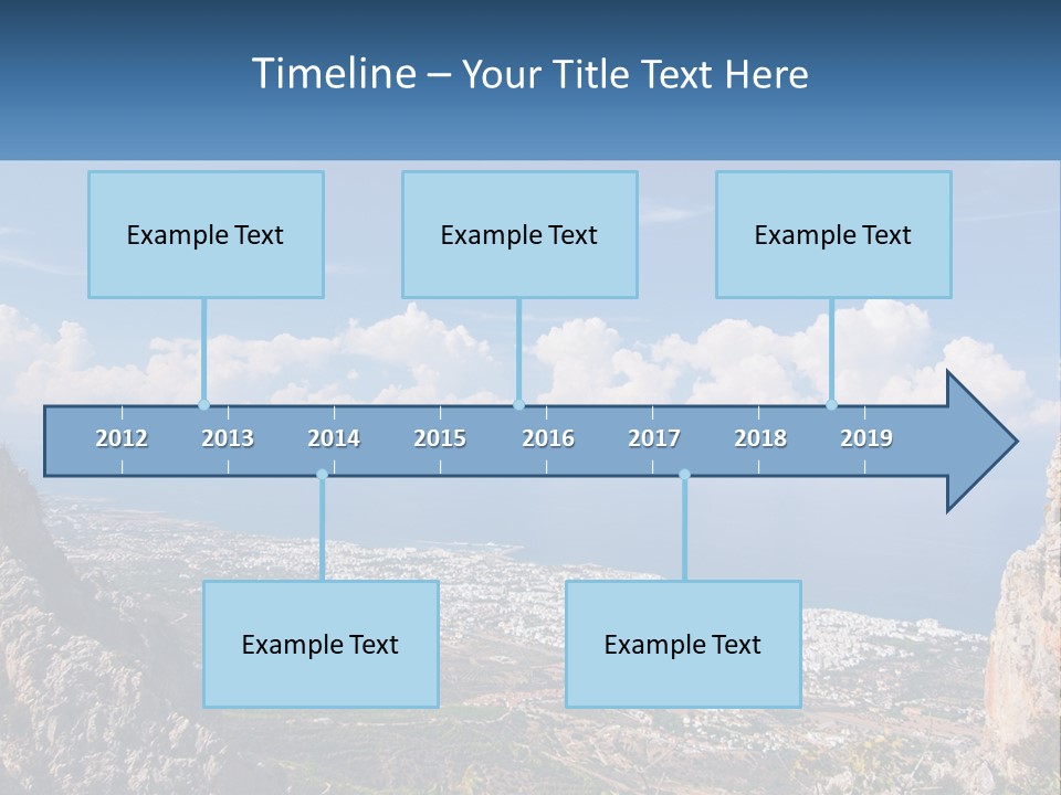 A Scenic View Of A City And The Ocean PowerPoint Template