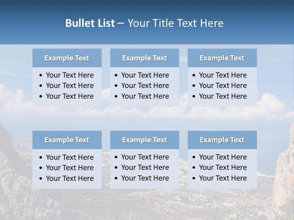 A Scenic View Of A City And The Ocean PowerPoint Template