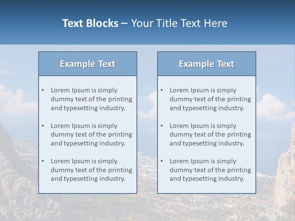 A Scenic View Of A City And The Ocean PowerPoint Template