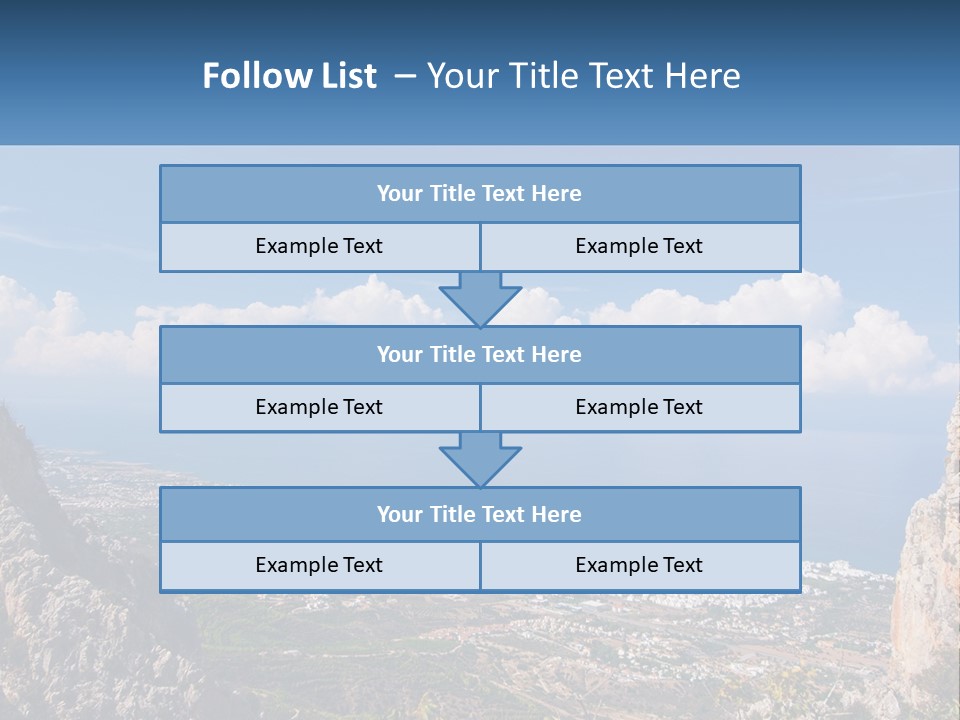 A Scenic View Of A City And The Ocean PowerPoint Template