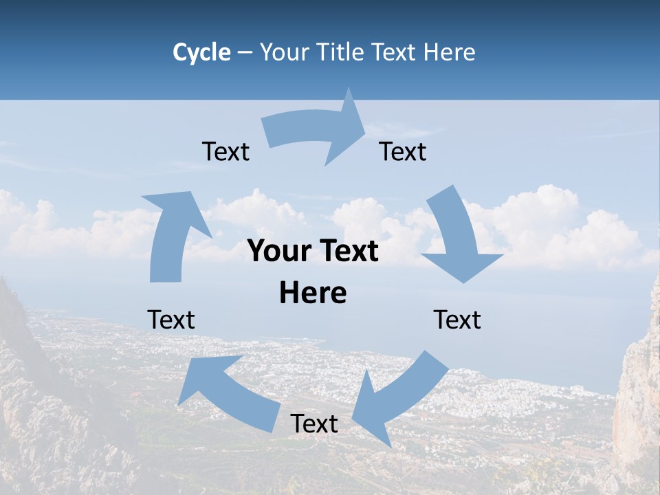 A Scenic View Of A City And The Ocean PowerPoint Template
