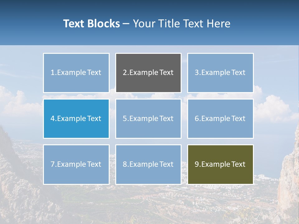 A Scenic View Of A City And The Ocean PowerPoint Template