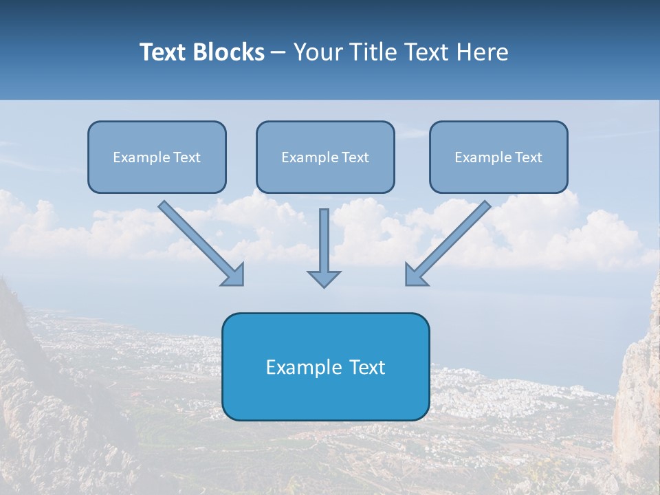 A Scenic View Of A City And The Ocean PowerPoint Template
