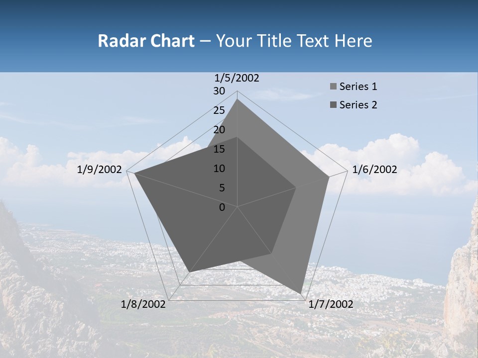 A Scenic View Of A City And The Ocean PowerPoint Template