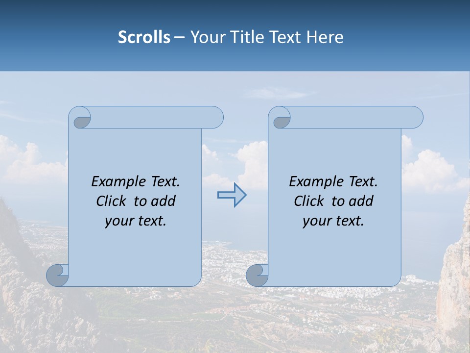 A Scenic View Of A City And The Ocean PowerPoint Template