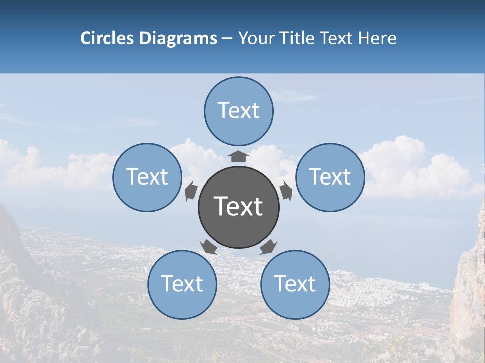 A Scenic View Of A City And The Ocean PowerPoint Template