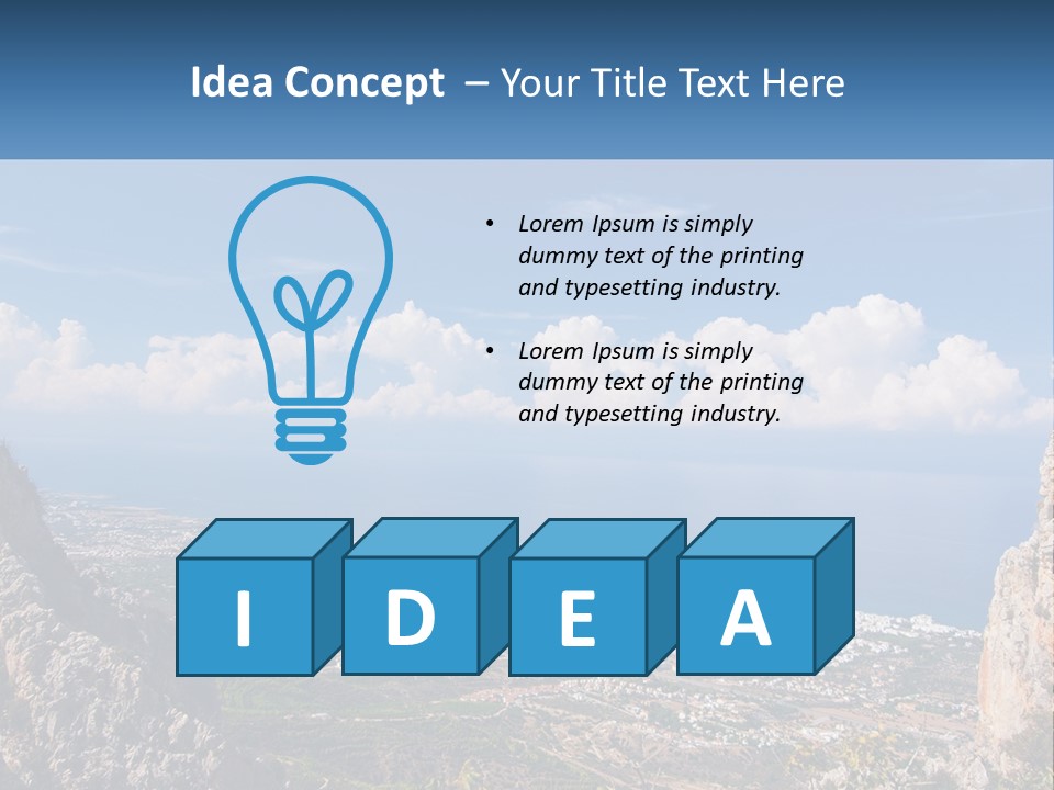 A Scenic View Of A City And The Ocean PowerPoint Template