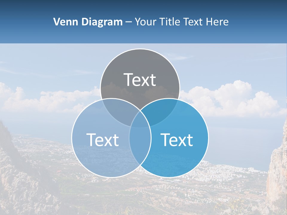 A Scenic View Of A City And The Ocean PowerPoint Template