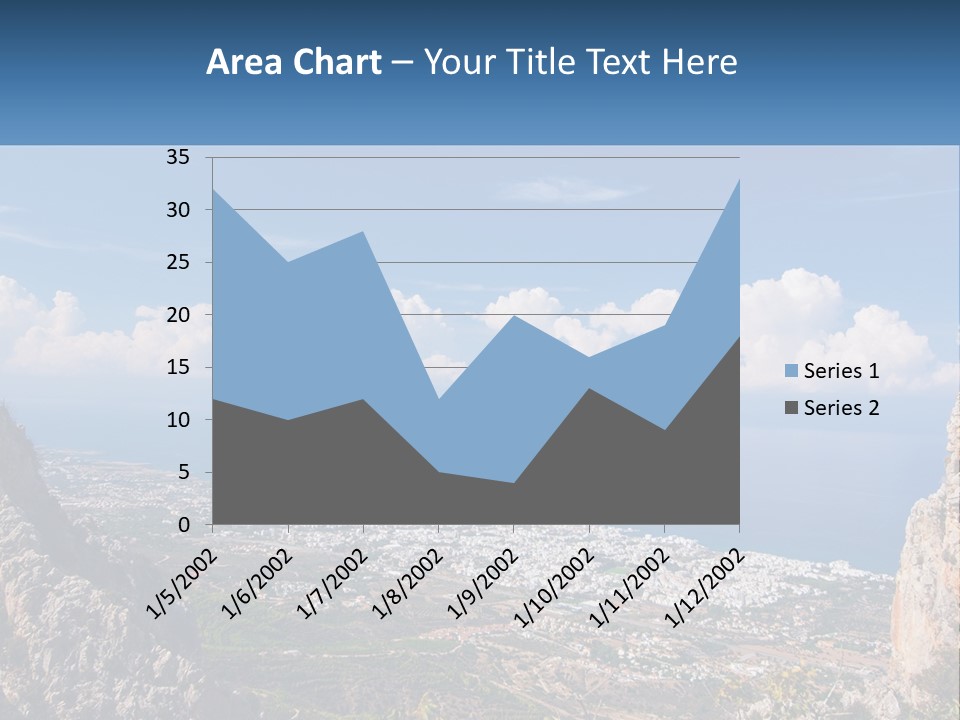 A Scenic View Of A City And The Ocean PowerPoint Template