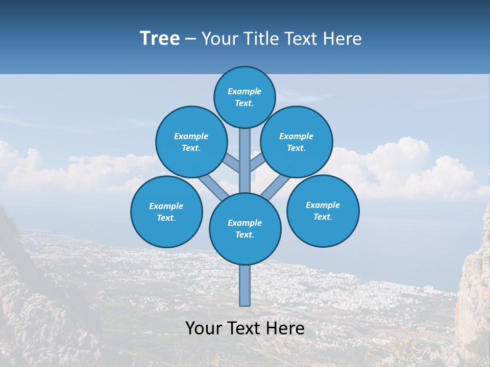 A Scenic View Of A City And The Ocean PowerPoint Template