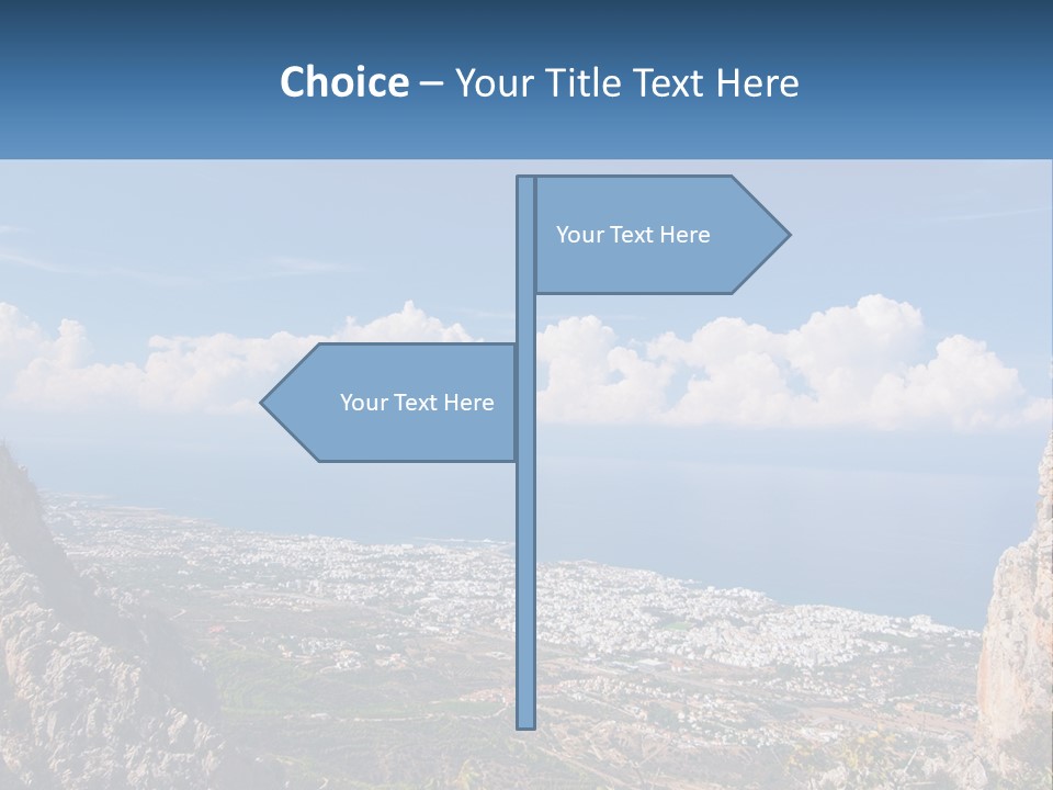 A Scenic View Of A City And The Ocean PowerPoint Template