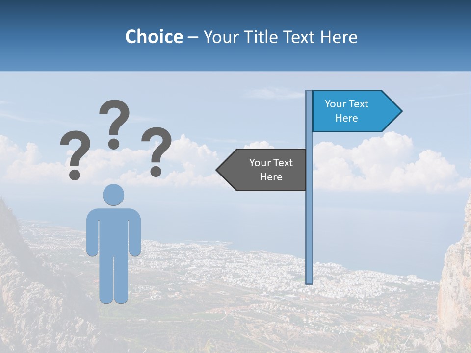 A Scenic View Of A City And The Ocean PowerPoint Template