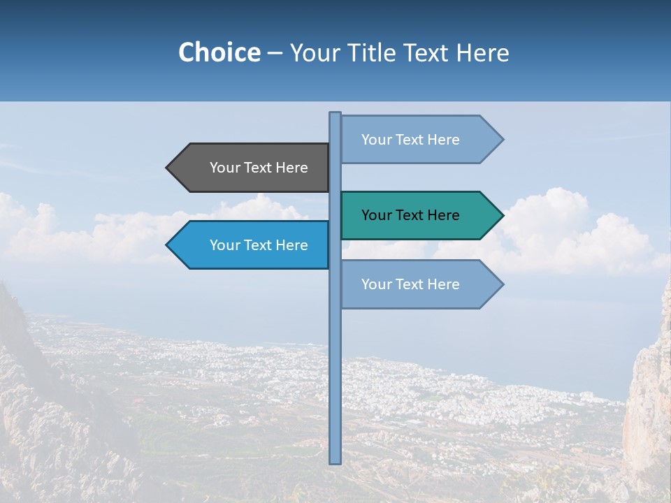 A Scenic View Of A City And The Ocean PowerPoint Template
