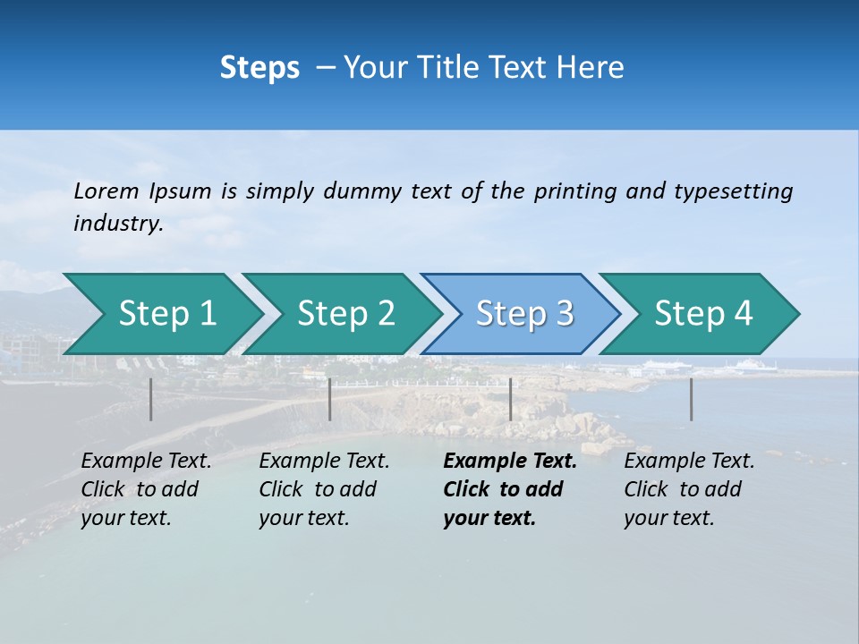 A Large Body Of Water With A City In The Background PowerPoint Template