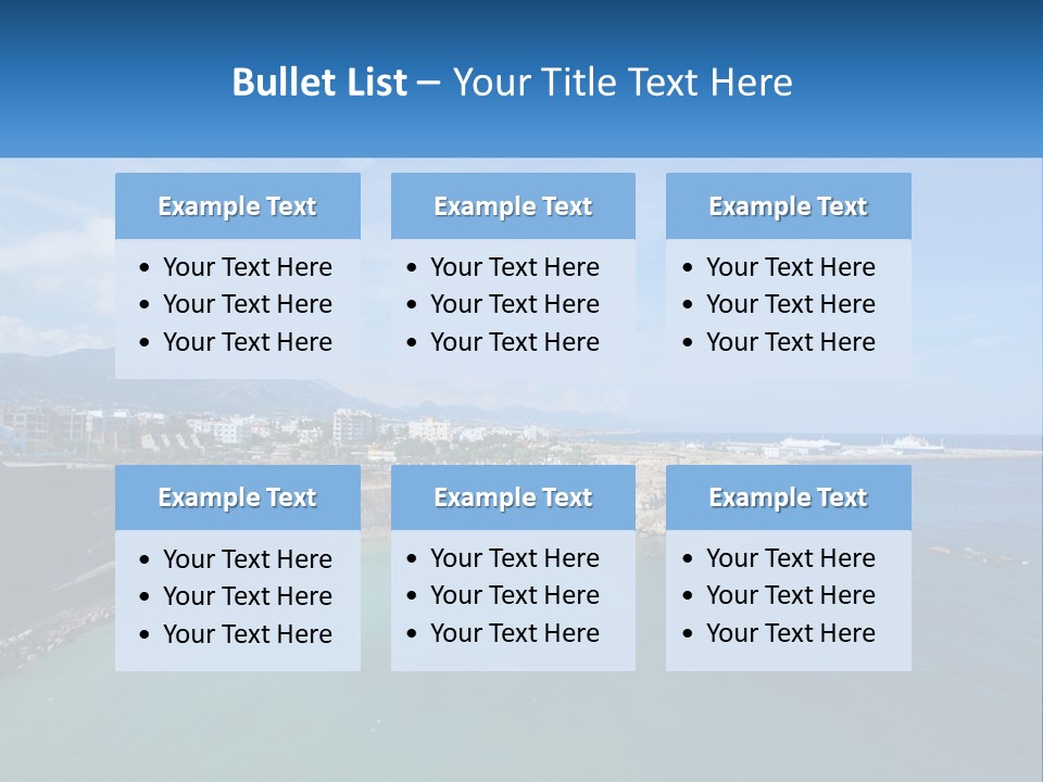 A Large Body Of Water With A City In The Background PowerPoint Template