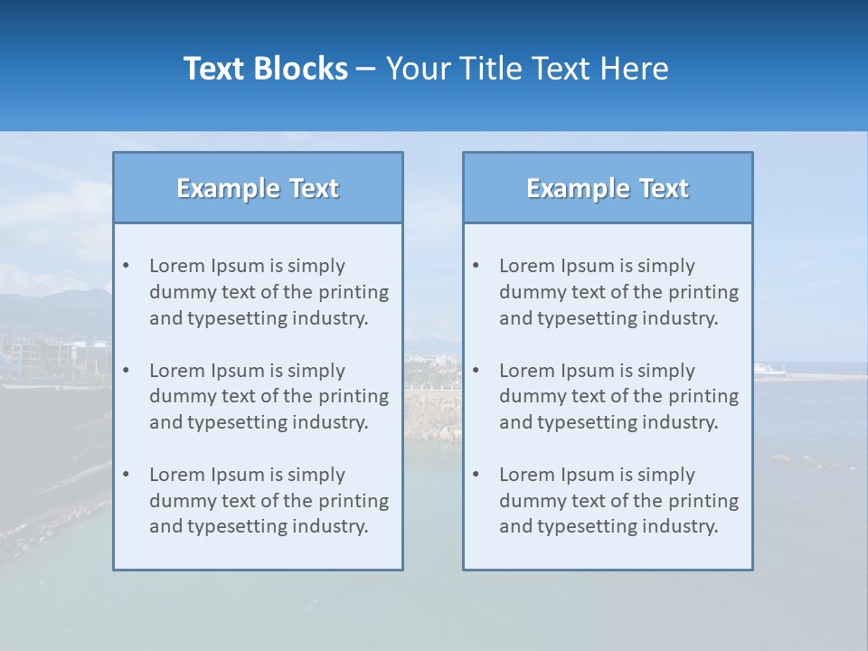 A Large Body Of Water With A City In The Background PowerPoint Template