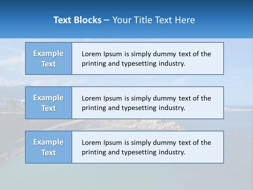 A Large Body Of Water With A City In The Background PowerPoint Template