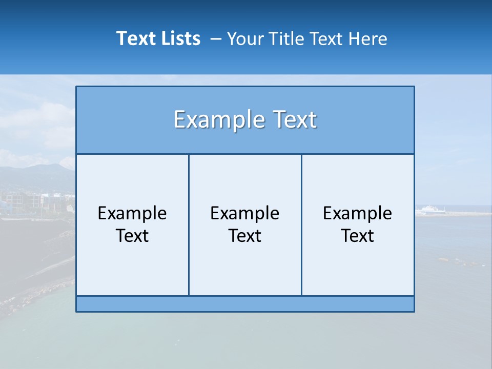A Large Body Of Water With A City In The Background PowerPoint Template