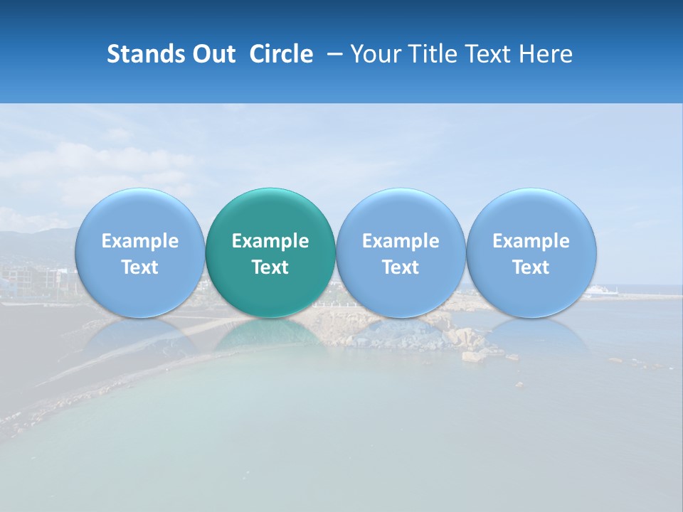 A Large Body Of Water With A City In The Background PowerPoint Template