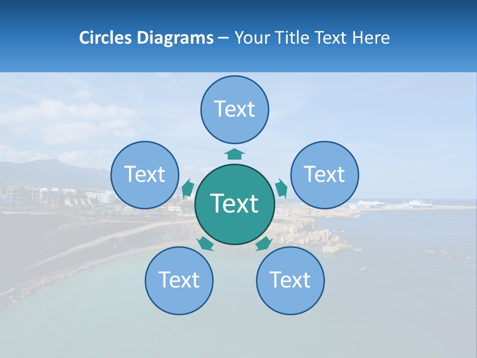 A Large Body Of Water With A City In The Background PowerPoint Template