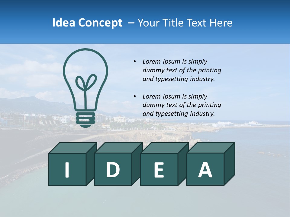 A Large Body Of Water With A City In The Background PowerPoint Template